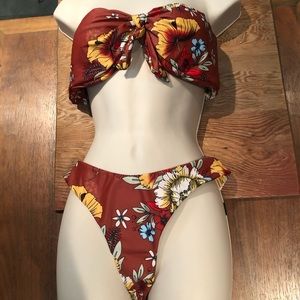 Lizaful Tropical Swimsuit Bikini Set Size 8